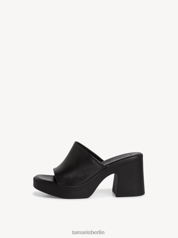 de Tamaris Frauen Leder-Pantolette – schwarz 0LHV413 Schuhe
