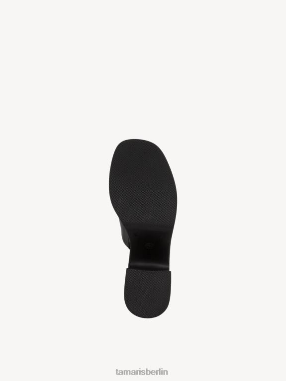 de Tamaris Frauen Leder-Pantolette – schwarz 0LHV413 Schuhe
