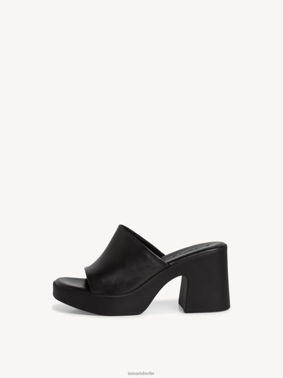 de Tamaris Frauen Leder-Pantolette – schwarz 0LHV413 Schuhe