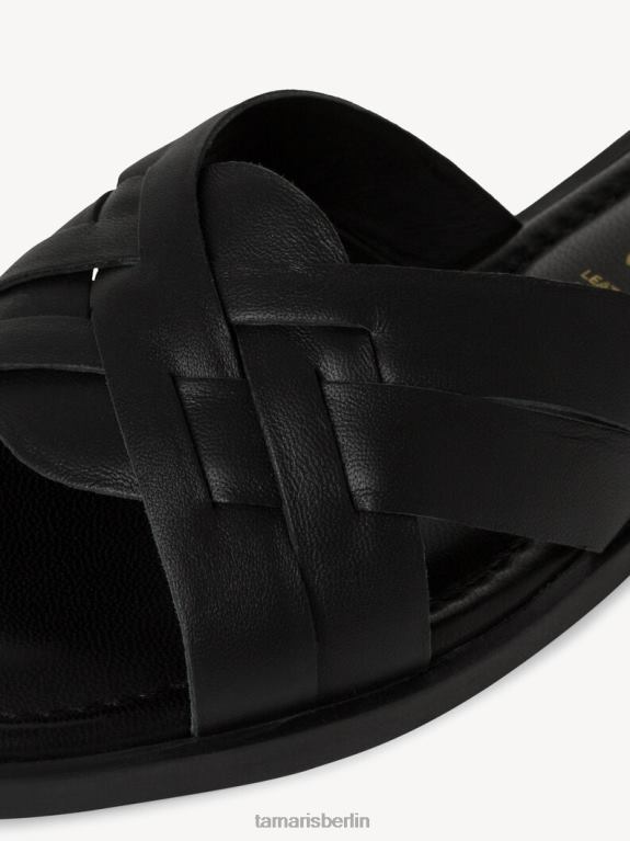 de Tamaris Frauen Leder-Pantolette – schwarz 0LHV41587 Schuhe