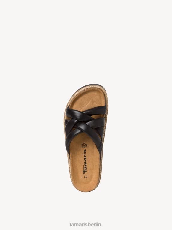 de Tamaris Frauen Leder-Pantolette – schwarz 0LHV41666 Schuhe