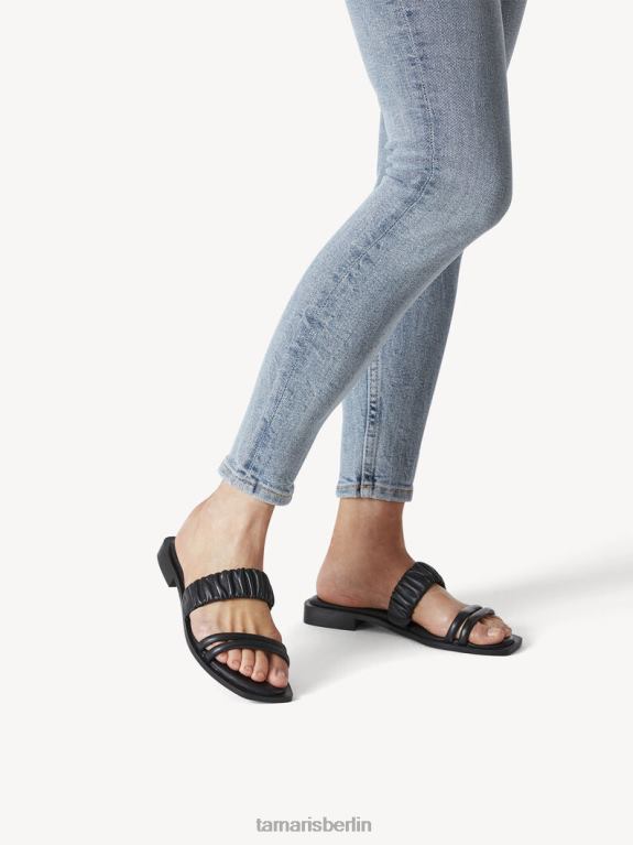 de Tamaris Frauen Leder-Pantolette – schwarz 0LHV41741 Schuhe