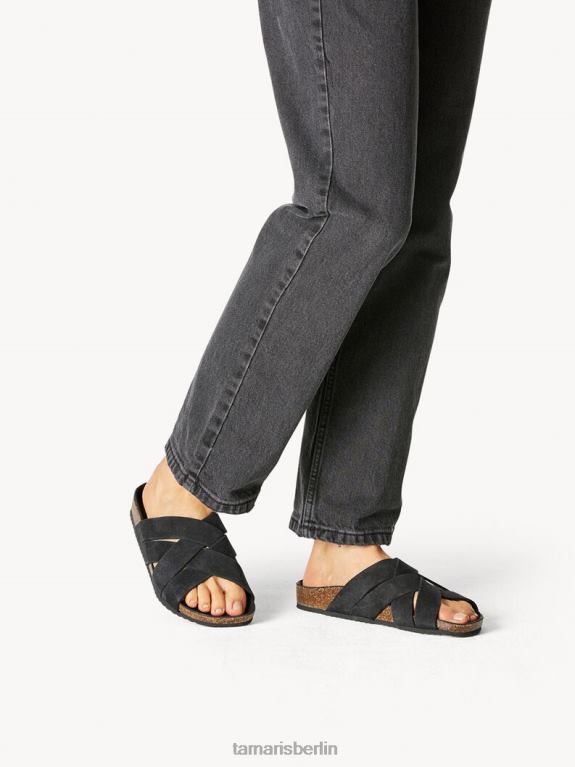 de Tamaris Frauen Leder-Pantolette – schwarz 0LHV41766 Schuhe