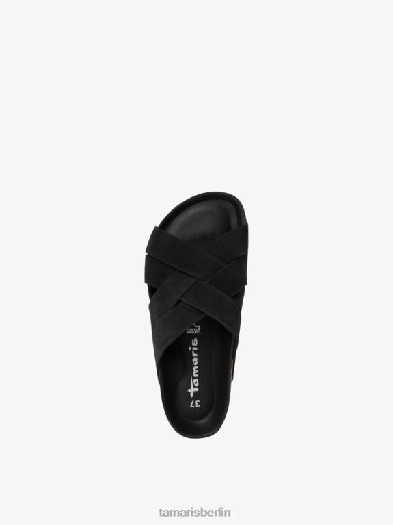 de Tamaris Frauen Leder-Pantolette – schwarz 0LHV41766 Schuhe