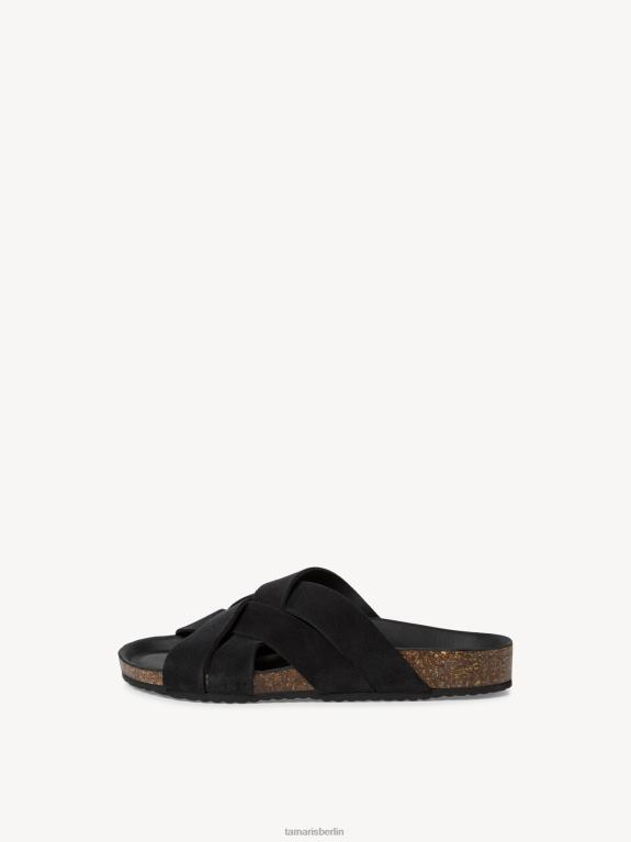 de Tamaris Frauen Leder-Pantolette – schwarz 0LHV41766 Schuhe