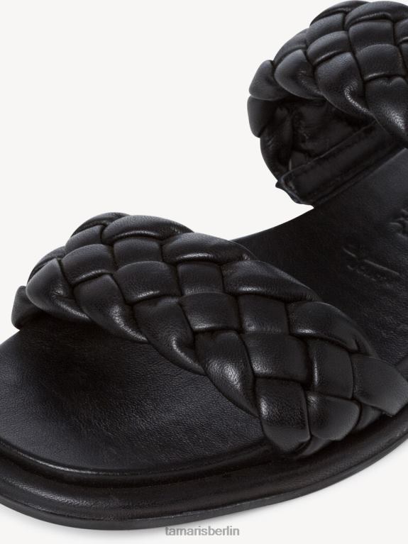 de Tamaris Frauen Leder-Pantolette – schwarz 0LHV41792 Schuhe