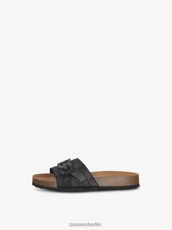 de Tamaris Frauen Leder-Pantolette – schwarz 0LHV41826 Schuhe