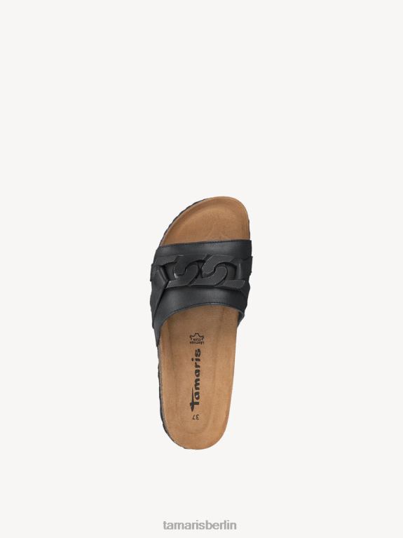de Tamaris Frauen Leder-Pantolette – schwarz 0LHV41826 Schuhe