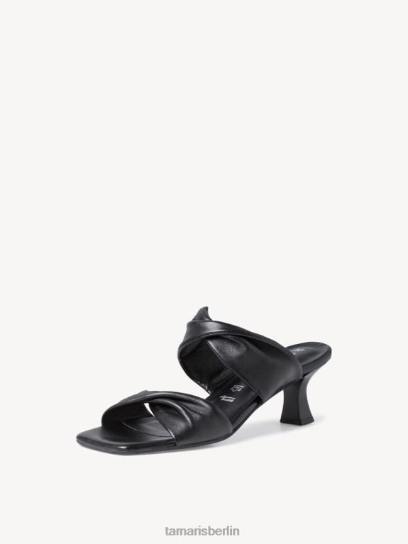 de Tamaris Frauen Leder-Pantolette – schwarz 0LHV41850 Schuhe