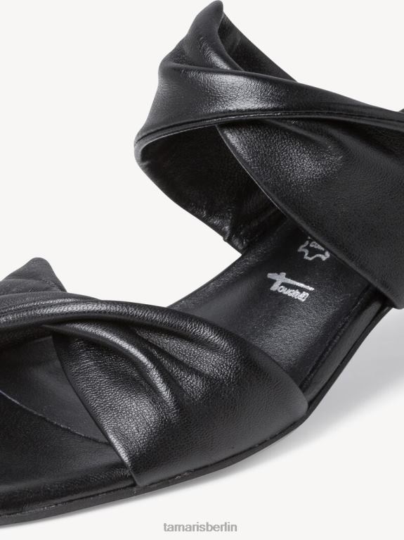 de Tamaris Frauen Leder-Pantolette – schwarz 0LHV41850 Schuhe