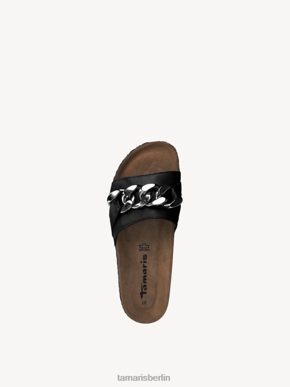 de Tamaris Frauen Leder-Pantolette – schwarz 0LHV41933 Schuhe