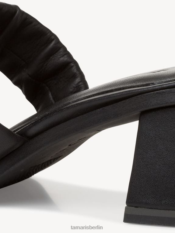 de Tamaris Frauen Leder-Pantolette – schwarz 0LHV41940 Schuhe