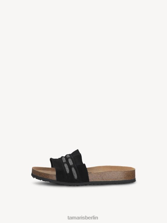 de Tamaris Frauen Leder-Pantolette – schwarz 0LHV4202 Schuhe
