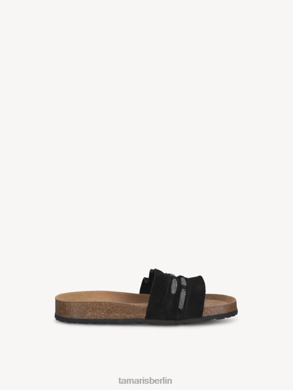 de Tamaris Frauen Leder-Pantolette – schwarz 0LHV4202 Schuhe