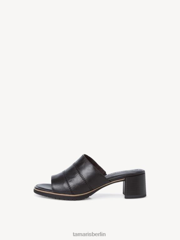 de Tamaris Frauen Leder-Pantolette – schwarz 0LHV42175 Schuhe