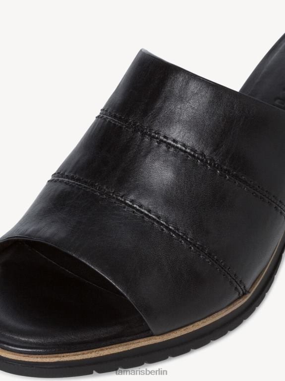 de Tamaris Frauen Leder-Pantolette – schwarz 0LHV42175 Schuhe