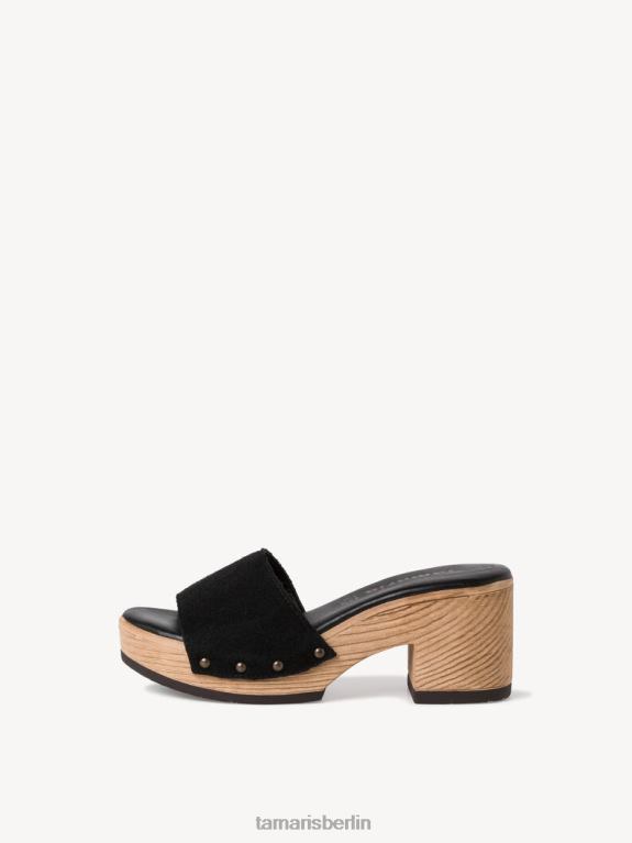 de Tamaris Frauen Leder-Pantolette – schwarz 0LHV42246 Schuhe