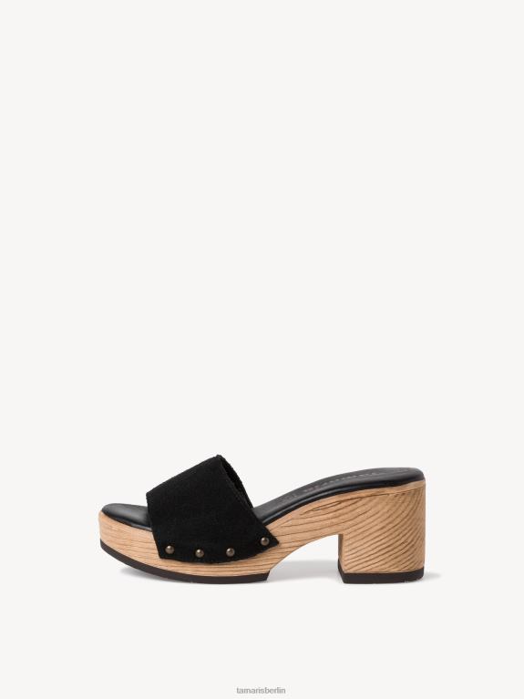 de Tamaris Frauen Leder-Pantolette – schwarz 0LHV42246 Schuhe