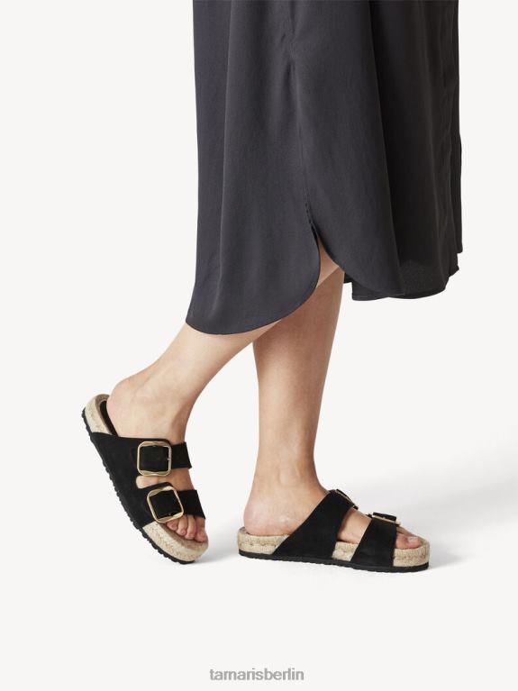 de Tamaris Frauen Leder-Pantolette – schwarz 0LHV42317 Schuhe