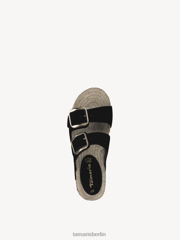 de Tamaris Frauen Leder-Pantolette – schwarz 0LHV42317 Schuhe