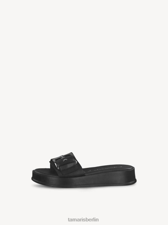 de Tamaris Frauen Leder-Pantolette – schwarz 0LHV4288 Schuhe