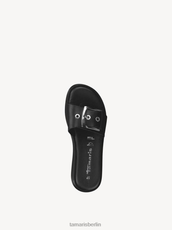 de Tamaris Frauen Leder-Pantolette – schwarz 0LHV4288 Schuhe