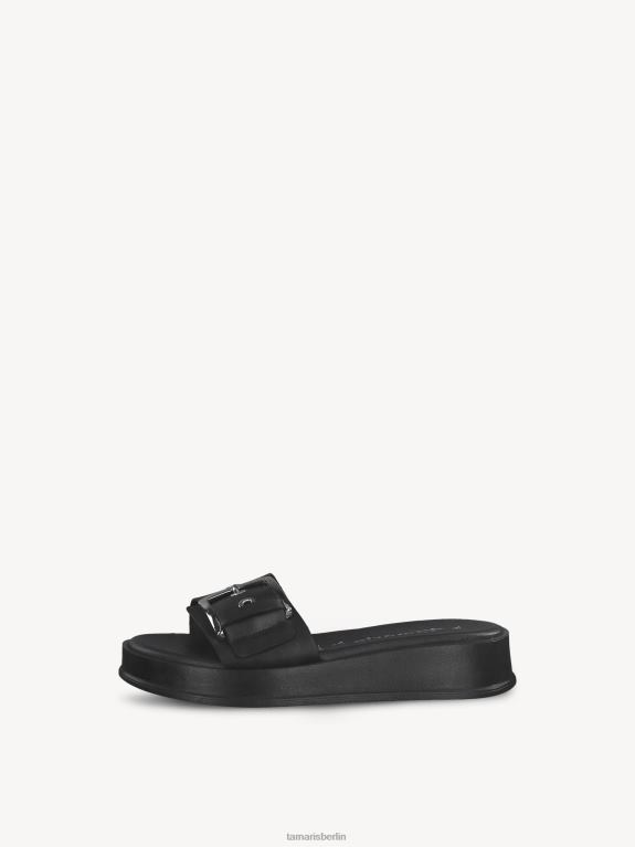 de Tamaris Frauen Leder-Pantolette – schwarz 0LHV4288 Schuhe