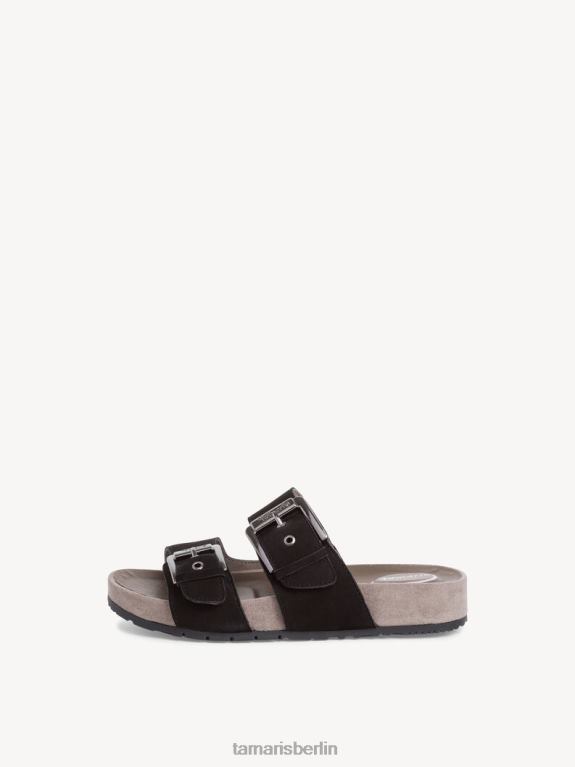 de Tamaris Frauen Leder-Pantolette – schwarz 0LHV42 Schuhe