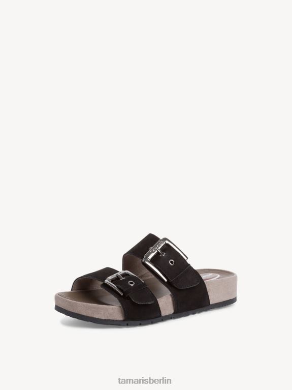 de Tamaris Frauen Leder-Pantolette – schwarz 0LHV42 Schuhe