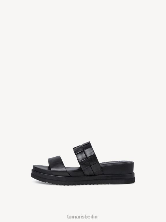 de Tamaris Frauen Leder-Pantolette – schwarz 0LHV4303 Schuhe