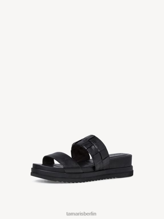 de Tamaris Frauen Leder-Pantolette – schwarz 0LHV4303 Schuhe