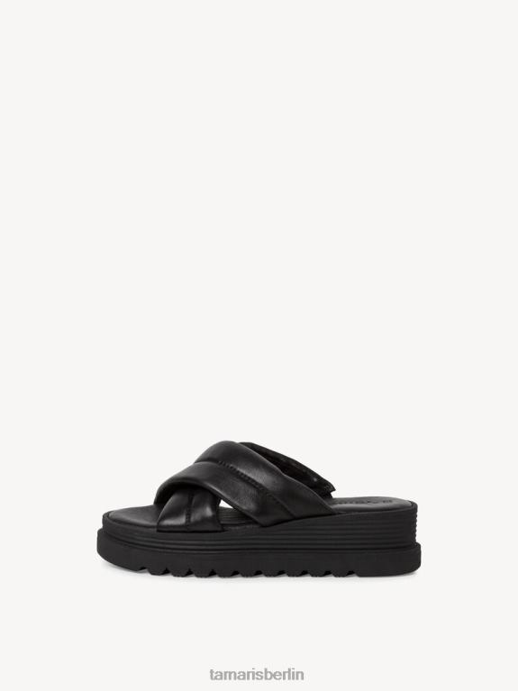 de Tamaris Frauen Leder-Pantolette – schwarz 0LHV4315 Schuhe