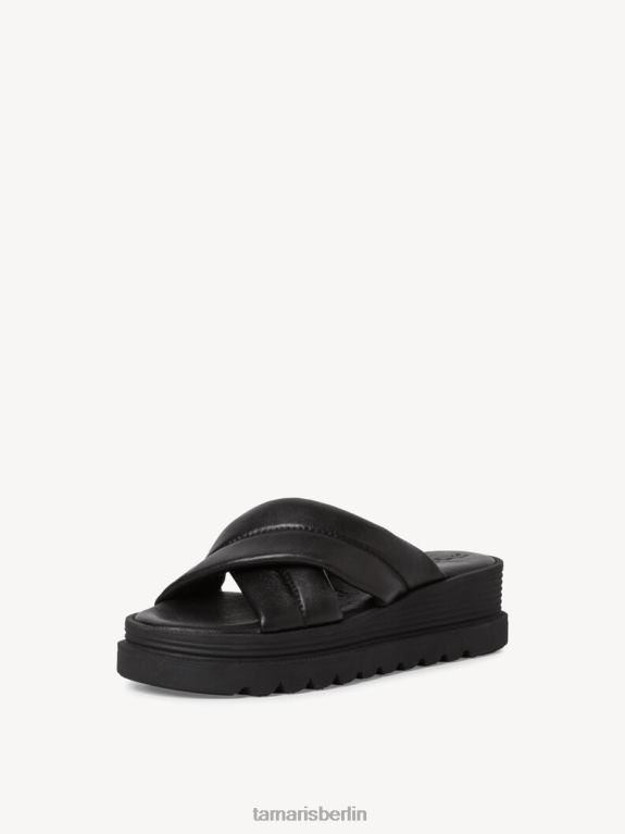 de Tamaris Frauen Leder-Pantolette – schwarz 0LHV4315 Schuhe