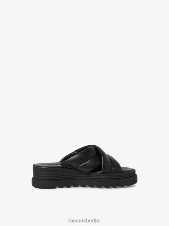 de Tamaris Frauen Leder-Pantolette – schwarz 0LHV4315 Schuhe