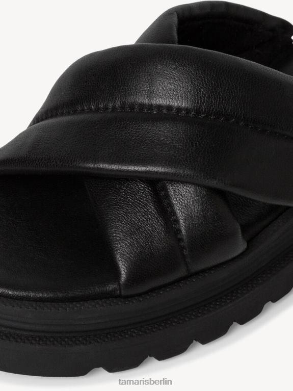 de Tamaris Frauen Leder-Pantolette – schwarz 0LHV4315 Schuhe