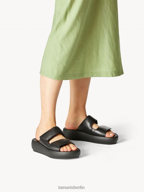 de Tamaris Frauen Leder-Pantolette – schwarz 0LHV4333 Schuhe