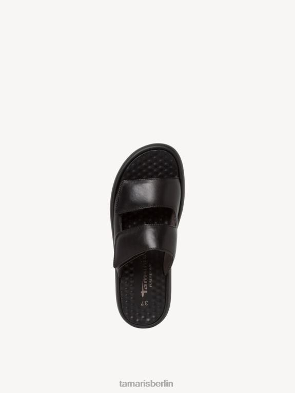 de Tamaris Frauen Leder-Pantolette – schwarz 0LHV4333 Schuhe