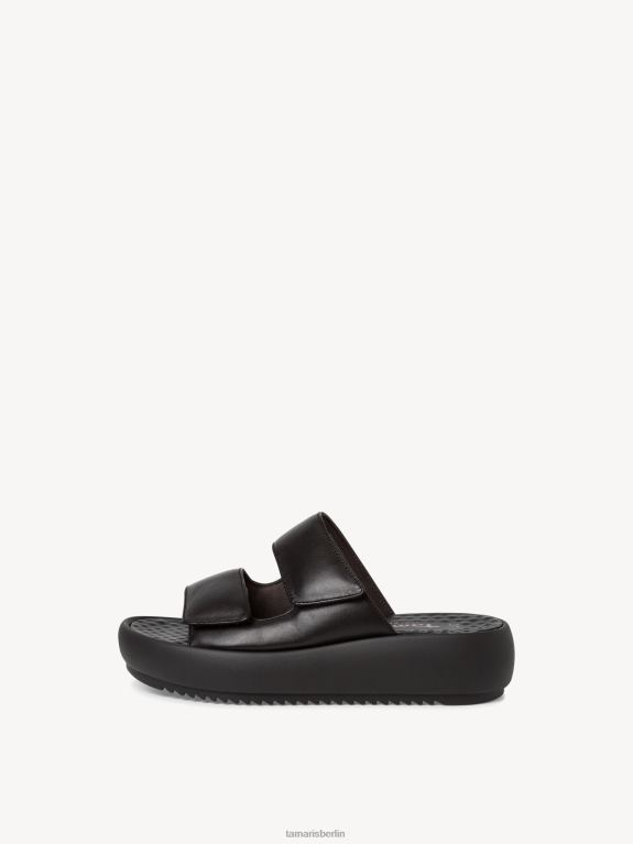 de Tamaris Frauen Leder-Pantolette – schwarz 0LHV4333 Schuhe
