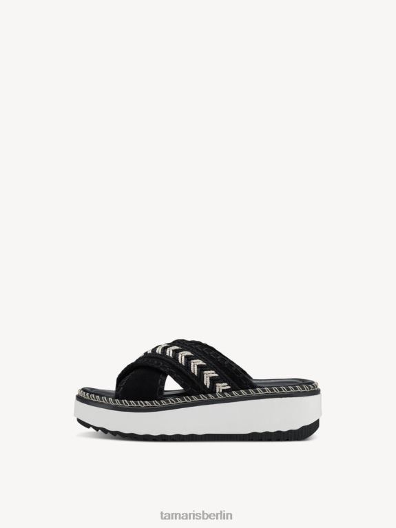 de Tamaris Frauen Leder-Pantolette – schwarz 0LHV4434 Schuhe