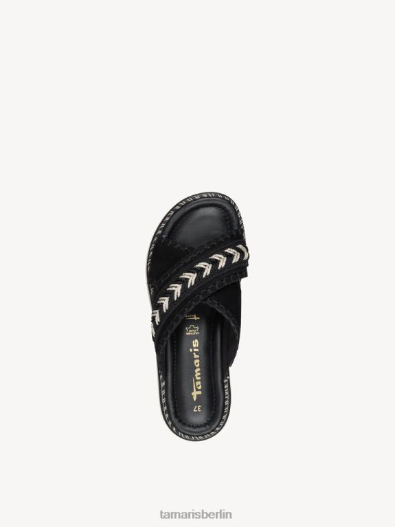 de Tamaris Frauen Leder-Pantolette – schwarz 0LHV4434 Schuhe