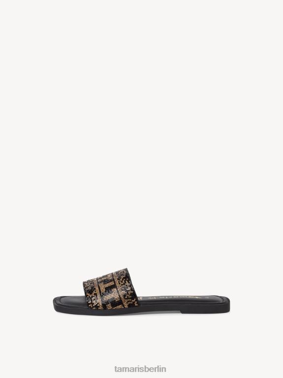 de Tamaris Frauen Leder-Pantolette – schwarz 0LHV4455 Schuhe