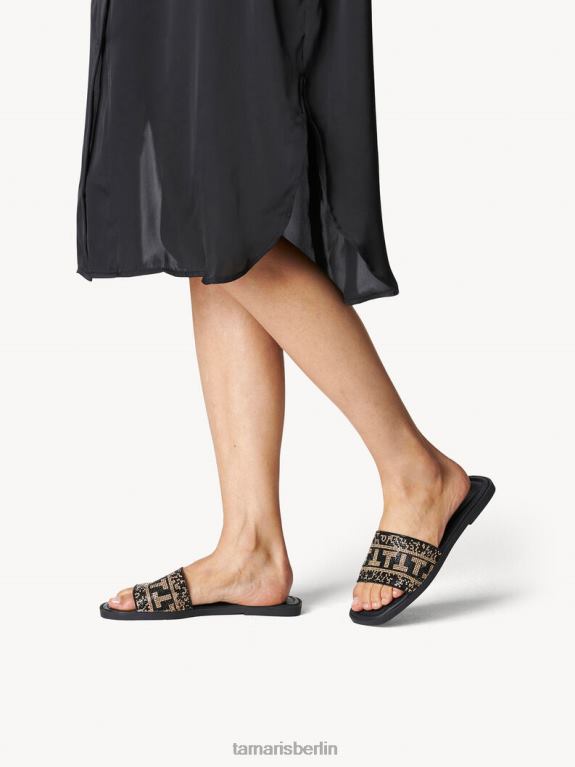 de Tamaris Frauen Leder-Pantolette – schwarz 0LHV4455 Schuhe