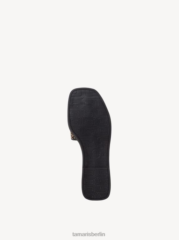 de Tamaris Frauen Leder-Pantolette – schwarz 0LHV4455 Schuhe