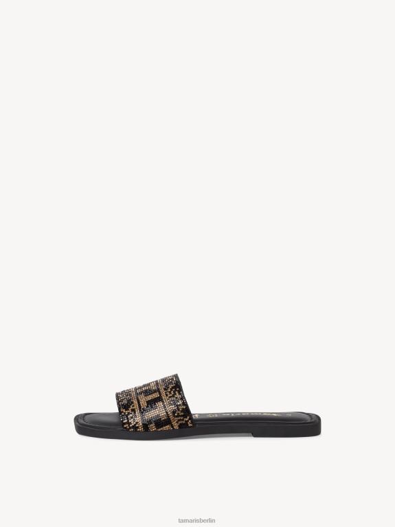 de Tamaris Frauen Leder-Pantolette – schwarz 0LHV4455 Schuhe