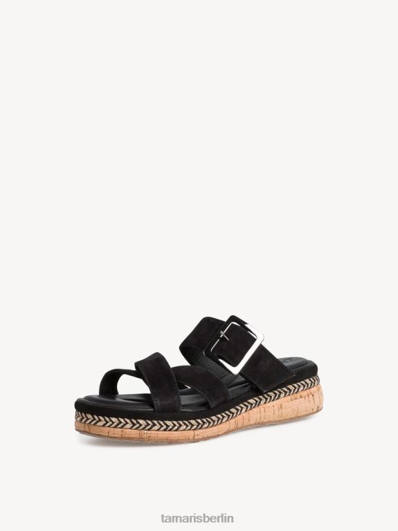 de Tamaris Frauen Leder-Pantolette – schwarz 0LHV4483 Schuhe