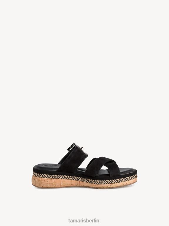 de Tamaris Frauen Leder-Pantolette – schwarz 0LHV4483 Schuhe