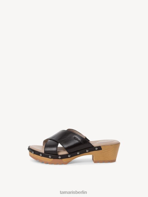 de Tamaris Frauen Leder-Pantolette – schwarz 0LHV4536 Schuhe
