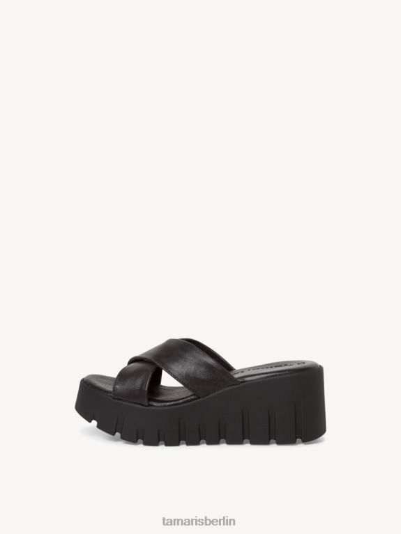 de Tamaris Frauen Leder-Pantolette – schwarz 0LHV4548 Schuhe
