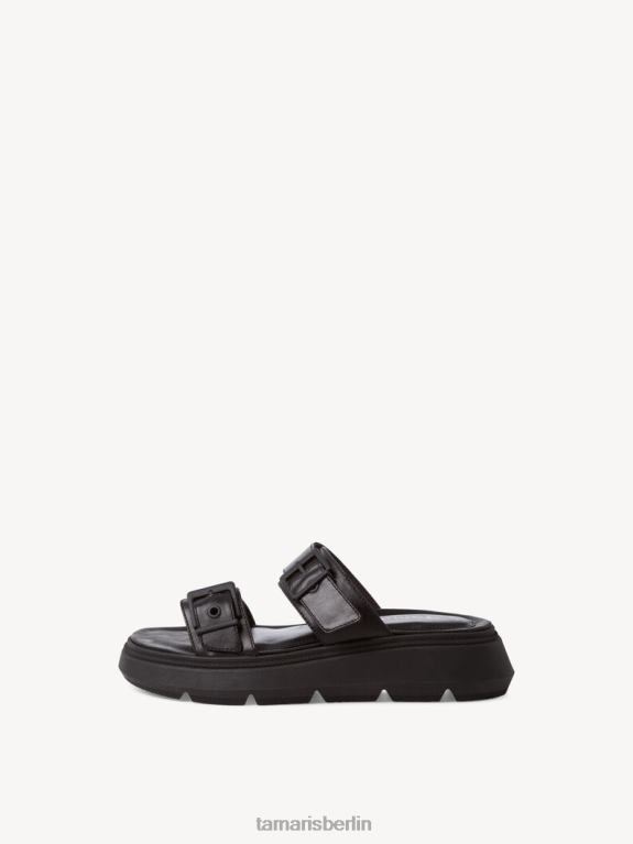 de Tamaris Frauen Leder-Pantolette – schwarz 0LHV4640 Schuhe