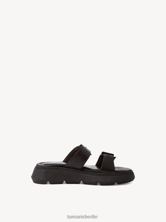 de Tamaris Frauen Leder-Pantolette – schwarz 0LHV4640 Schuhe